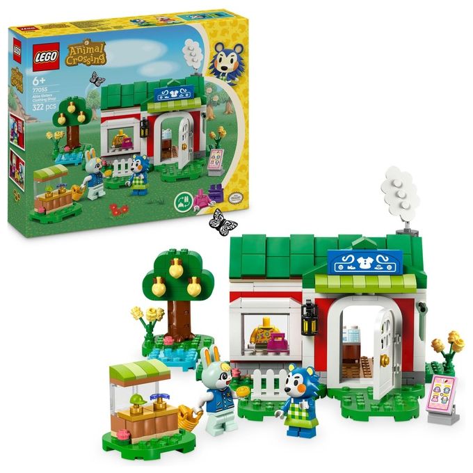 LEGO 77055 Animal Crossing - La sartoria delle Sorelle Ago e Filo, Set da Costruzione 322 Pezzi con Minifigure di Mabel e Sasha, Eta' 6+