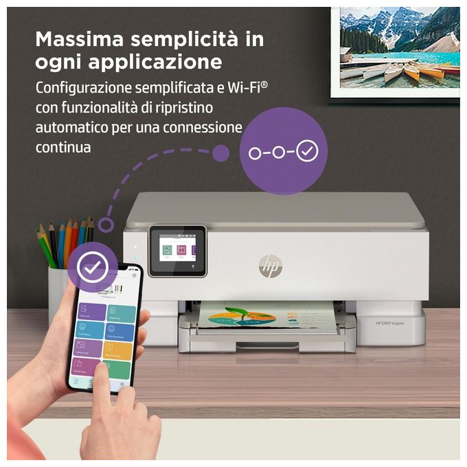 HP, Envy Inspire 7224e, Stampante All-in-One, Wireless Colore, Instant Ink