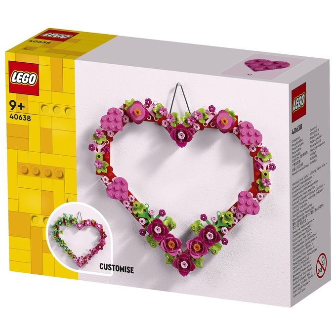LEGO Creator 40638 Cuore Ornamento, Gioco da Costruire per Bambini 9+, Decorazione per Casa, Idea Regalo per Festa della Mamma