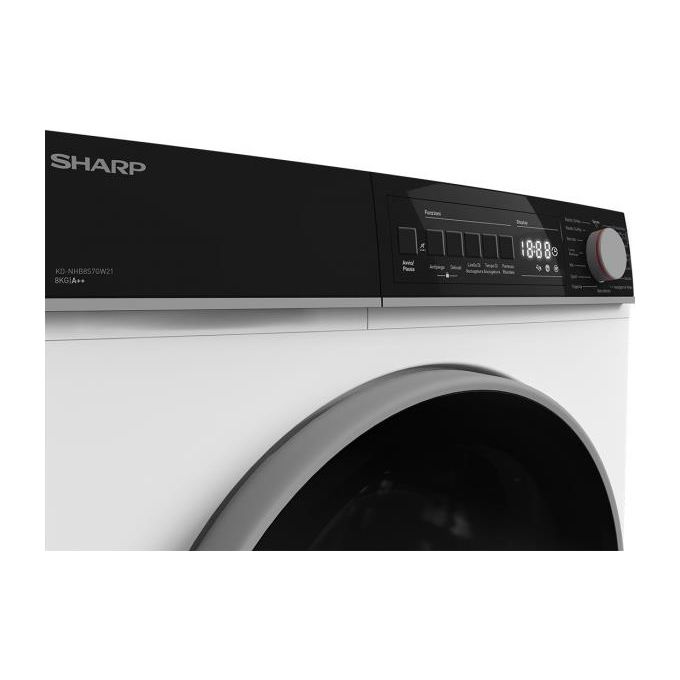 Sharp KD-NHB8S7GW21 Asciugatrice 8 Kg Classe A con Pompa di Calore Profondita' 56 cm Partenza Ritardata colore Bianco