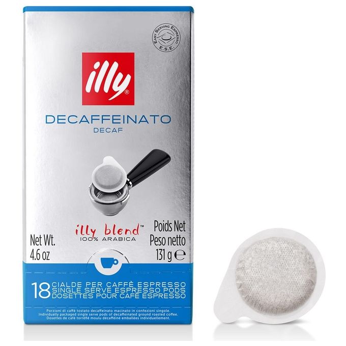 Illy Caffe' in Cialde ESE Monodose Decaffeinato 1 Confezione da 18 Cialde