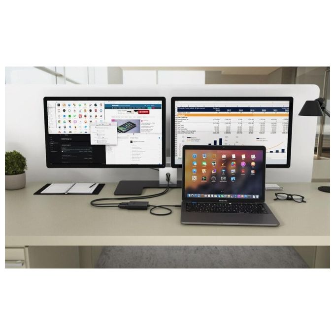 I-tec Usb-C Dual 4k-60hz Single 8k-30hz Dp Video Adapter