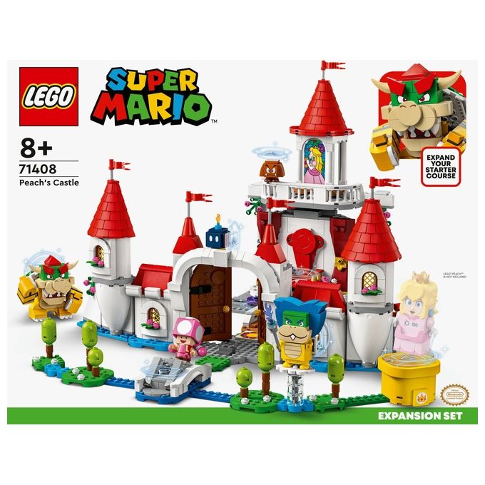 LEGO 71408 Super Mario Pack Espansione Castello di Peach 1216 pezzi 5 personaggi inclusi (48x37x9 5 cm) colore Nero