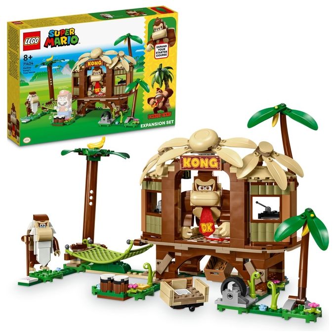 LEGO Super Mario 71424 Pack di Espansione Casa sull'Albero di Donkey Kong, Giochi per Bambini e Bambine 8+ con 2 Personaggi