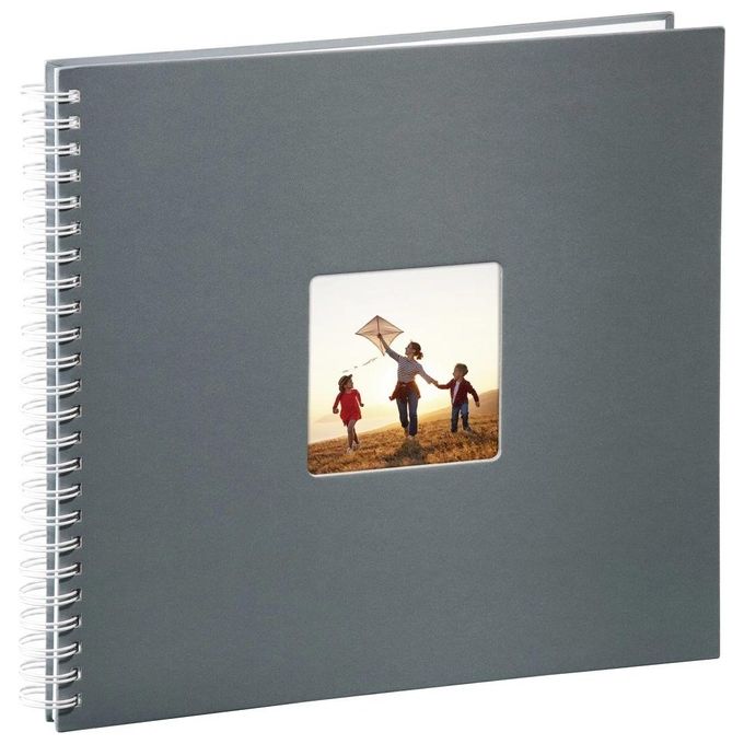 Hama Fine Art Album Fotografico e Portalistino a Spirale Grigio 36x32cm 50 Pagine Bianche