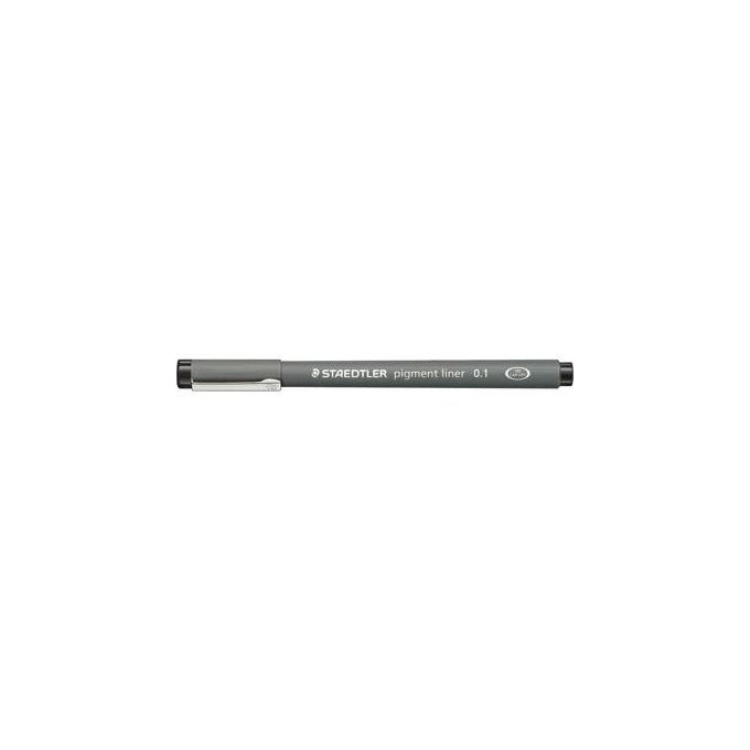 Staedtler 308 01-9 Pigment Liner 308 Penna Tecnica Punta 0,1 mm Inchiostro Pigmentato Resistente all'Acqua colore Nero