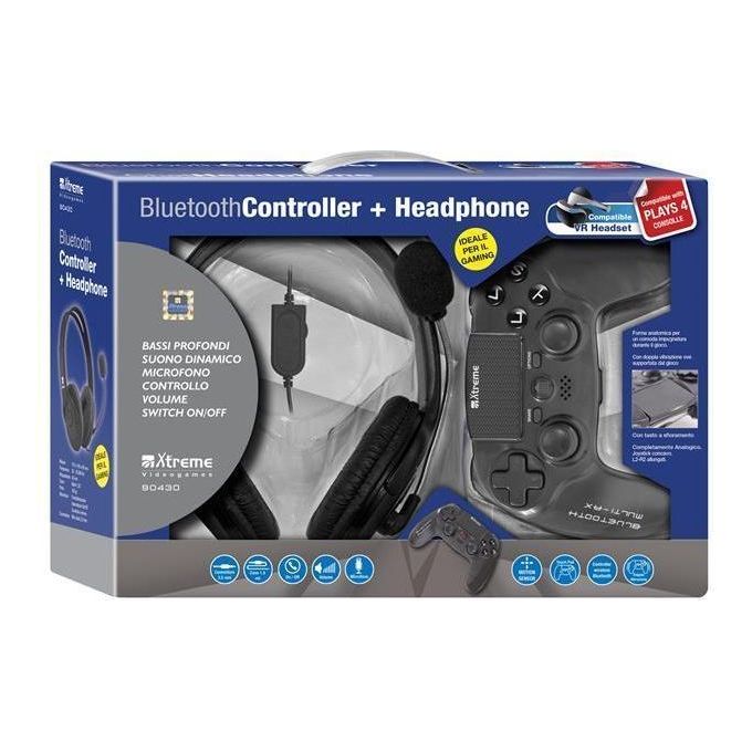 Xtreme Joypad Wireless BT e Cuffia Gaming Bundle Limited per PlayStation 4
