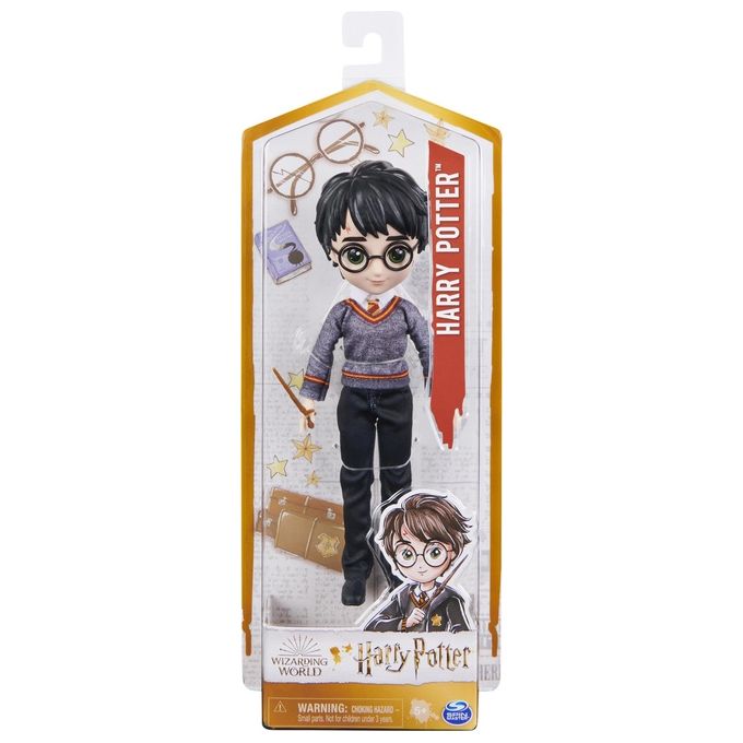 Wizarding World Bambola Articolata Harry Potter 20cm Bacchetta e Divisa di Hogwarts Inclusa