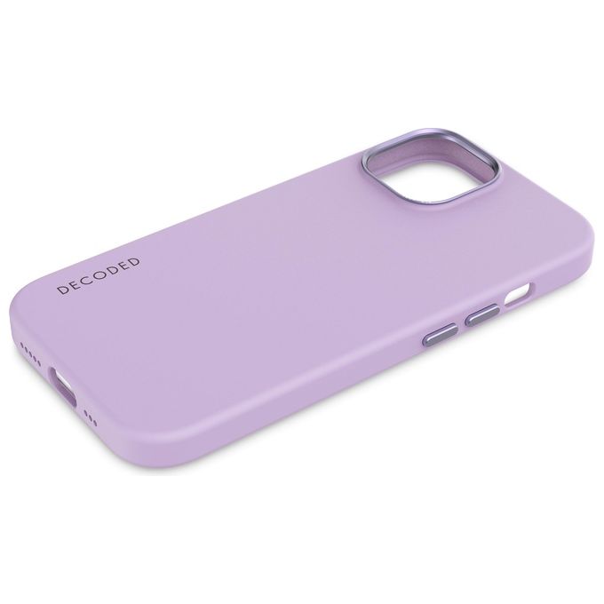 Decoded AntiMicrobial Silicone Cover Posteriore per iPhone 15 Plus Lavanda