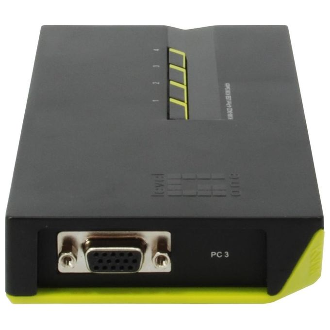 LevelOne KVM-0422 Switch per Keyboard-Video-Mouse Nero-Verde