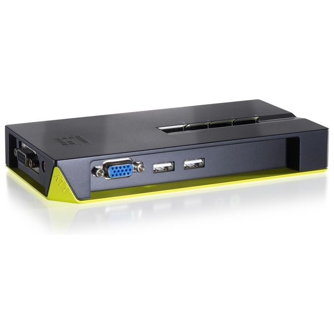 LevelOne KVM-0422 Switch per Keyboard-Video-Mouse Nero-Verde