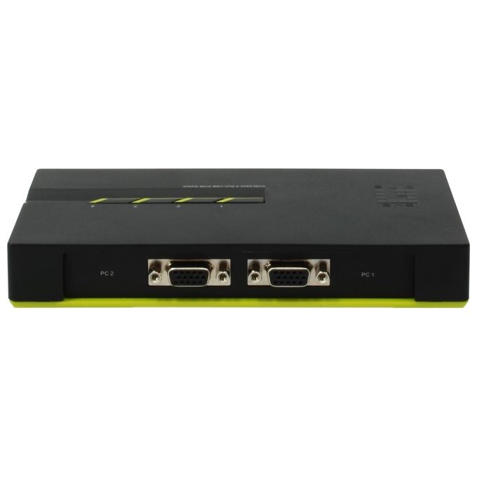 LevelOne KVM-0422 Switch per Keyboard-Video-Mouse Nero-Verde