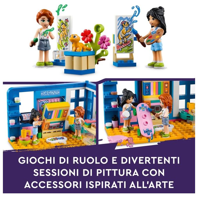 LEGO Friends 41739 La cameretta di Liann, Camera da Letto a Tema Artistico con Mini Bambolina Autumn, Giochi per Bambini 6+