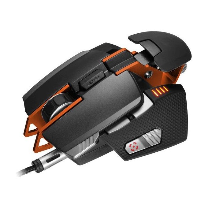 Cougar Mouse da Gioco Laser 700M Superior Ambidestro 8200 Dpi 1000 Hz Ottico Sensor Avago Adns-9800 USB Led Interruttori Omron Nero