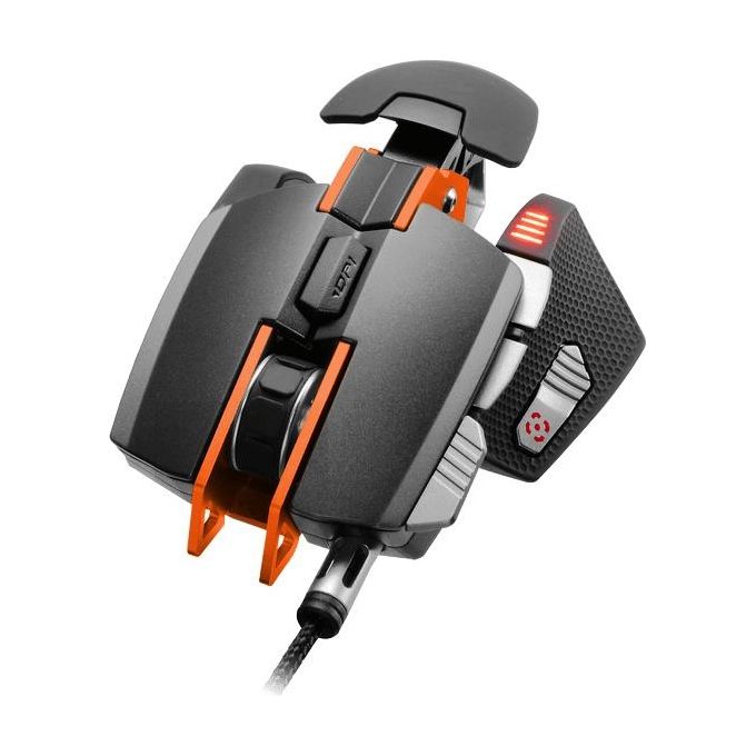 Cougar Mouse da Gioco Laser 700M Superior Ambidestro 8200 Dpi 1000 Hz Ottico Sensor Avago Adns-9800 USB Led Interruttori Omron Nero