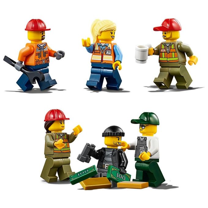 LEGO City Treno Merci, Giocattolo Telecomandato con Locomotore Motorizzato con Bluetooth RC a 10 Velocita', 3 Carrozze, Binari, Minifigure e Accessori