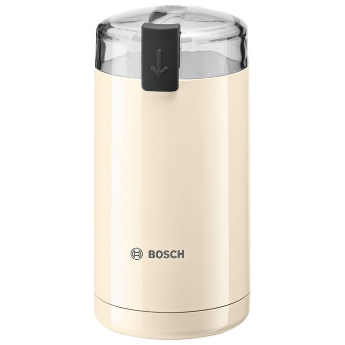 Bosch TSM6A017C - Macinacaffe' a lame, capacita' 75 g, potenza 180 W, corpo compatto in plastica color crema, lama in acciaio inox e sicurezza con blocco coperchio