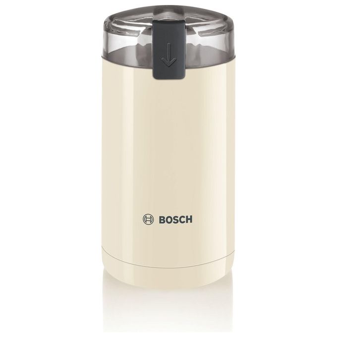 Bosch TSM6A017C - Macinacaffe' a lame, capacita' 75 g, potenza 180 W, corpo compatto in plastica color crema, lama in acciaio inox e sicurezza con blocco coperchio