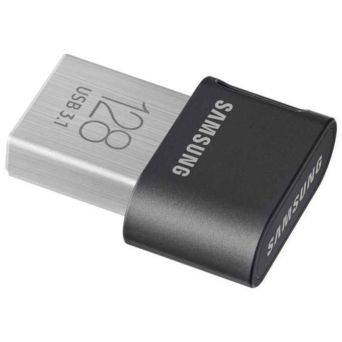 Samsung MUF-128AB-APC Flash Drive FIT Plus 128 GB USB tipo A 3.2 Gen 1 Velocita' lettura 400 MB-s colore Grigio Argento