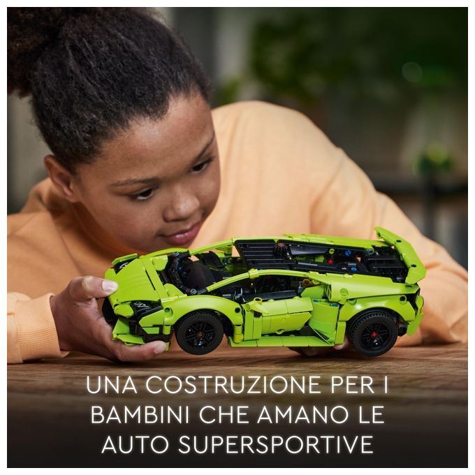 LEGO Technic 42161 Lamborghini Huracán Tecnica, Modellino di Auto da Costruire, Macchina Giocattolo per Bambini