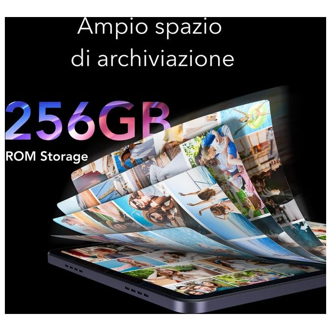 TCL Tab 11 Gen 2 9465X5-2CLCA111 Tablet Android Schermo 10,95'' con tecnologia NXTVISION 6GB RAM + 256GB ROM Wifi Fotocamera frontale 5MP e posteriore 8MP Grigio siderale