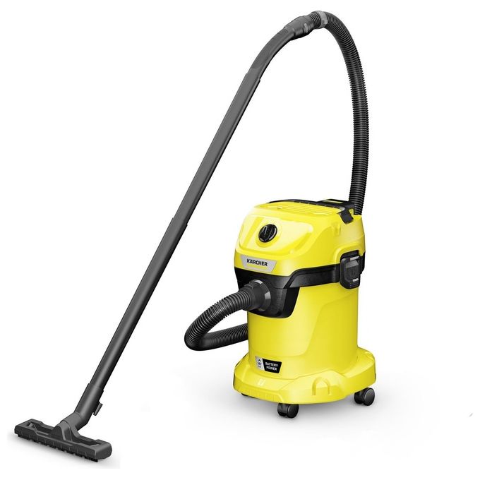 Karcher WD 3-18 1.628-551.0 Aspiratore Solidi-Liquidi 225W 17 Litri con 1x Batteria e Caricatore