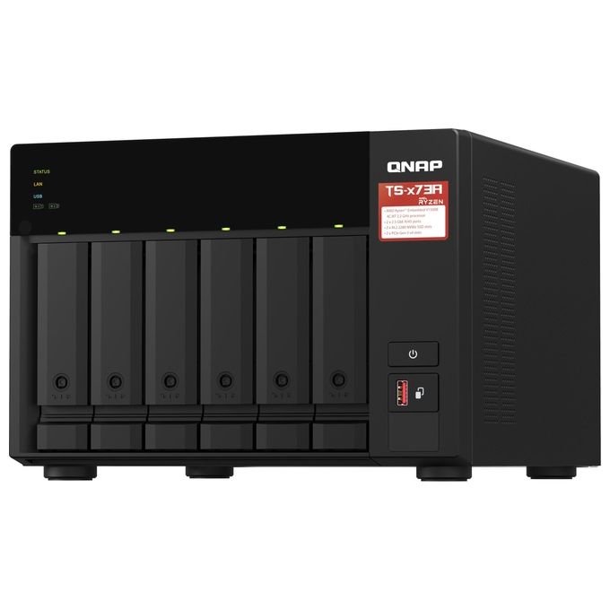Qnap TS-673A-8G Server NAS e di Archiviazione Tower Collegamento Ethernet LAN Nero V1500B