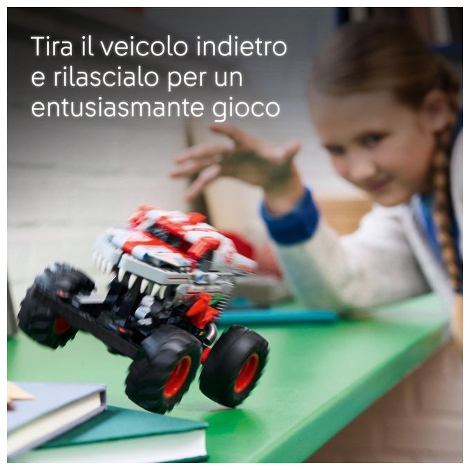 Lego 42200 Technic Monster Jam ThunderROARus Pull Back Set di Costruzioni 232 Pezzi 7 Anni colore Multicolore