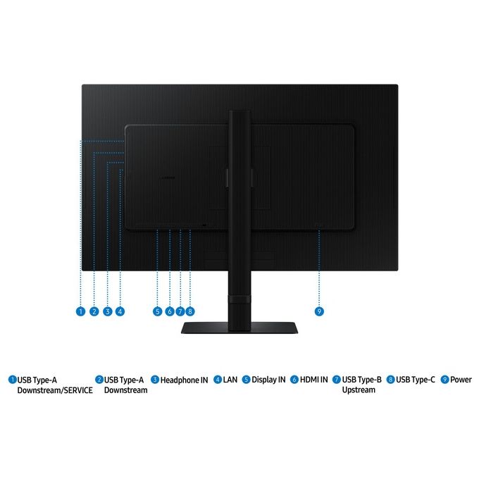 Samsung S80UD  HRM ViewFinity S8 Monitor PC 27'' 3840x2160 Pixel 4K Ultra HD LED Nero