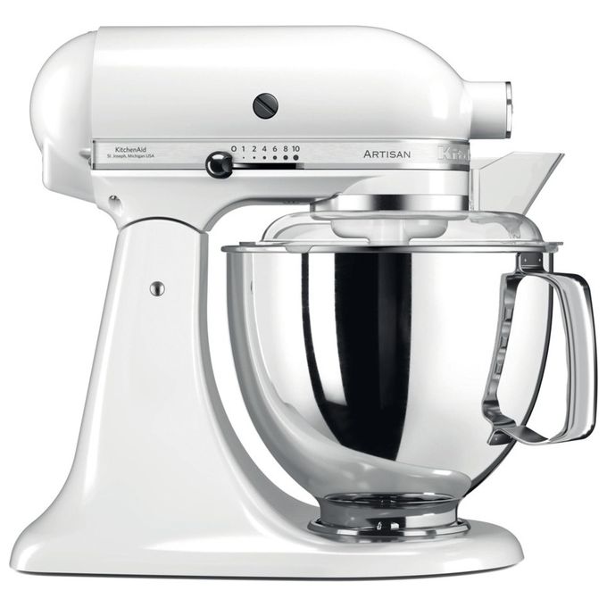 KitchenAid 5KSM175PSEWH Artisan Impastatrice Planetaria 300W 4,8 Litri Bianco