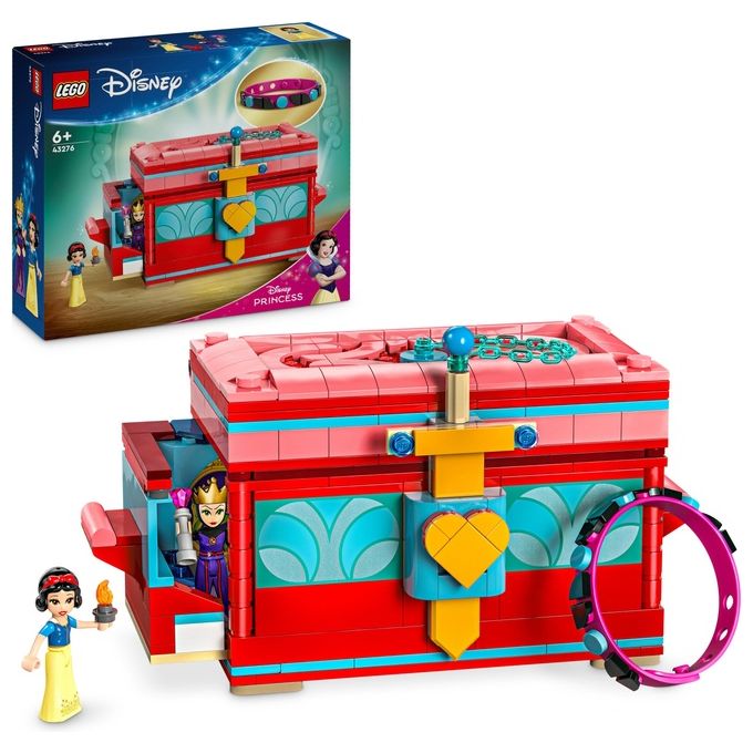 LEGO Disney Portagioie di Biancaneve Giocattolo Principesse da Costruire Giochi per Bambine e Bambini da 6 Anni con Mini Bamboline Accessori e un Braccialetto Personalizzabile Idea Regalo 43276