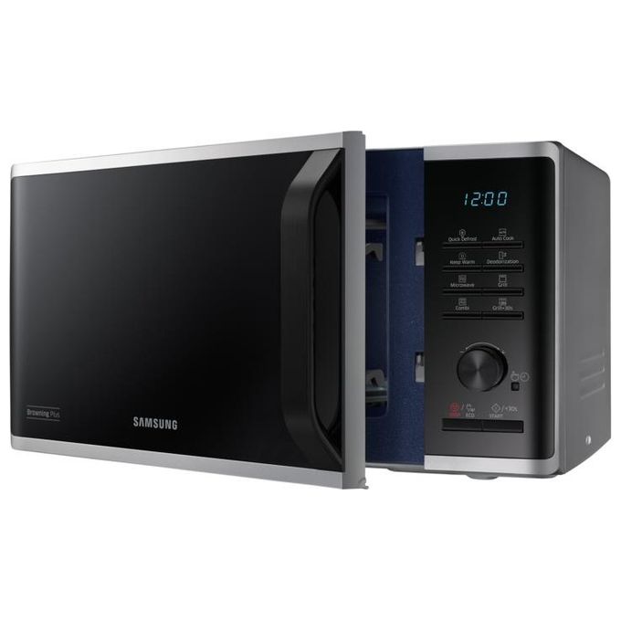 Samsung MG23K3515AS Forno a Microonde con Grill Capacita' 23 Litri Potenza 800 W Auto Cook Quick Defrost Display LED Acciaio Inox