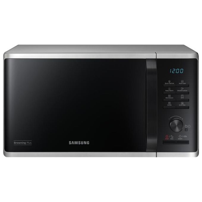 Samsung MG23K3515AS Forno a Microonde con Grill Capacita' 23 Litri Potenza 800 W Auto Cook Quick Defrost Display LED Acciaio Inox