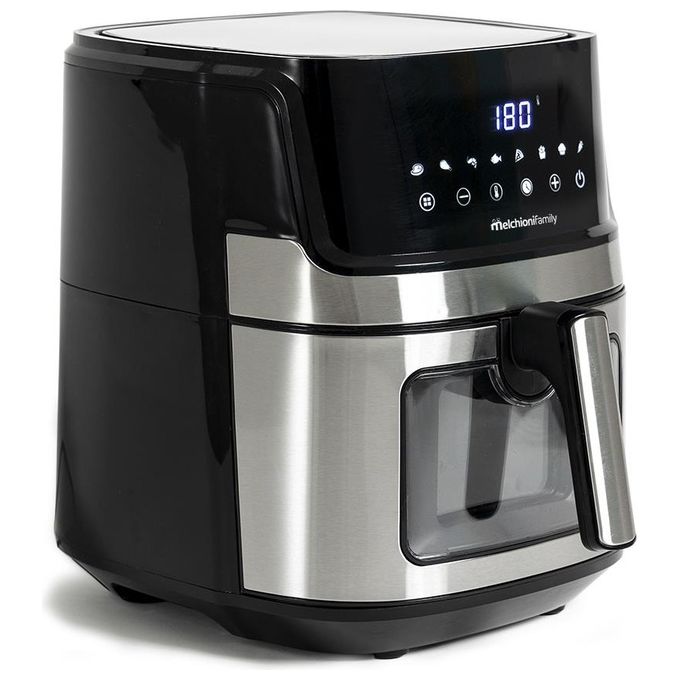 Melchioni Family Friggitrice ad Aria Smart GINEVRA 6.5 Litri con Wifi Compatibile con Google e Alexa Nero