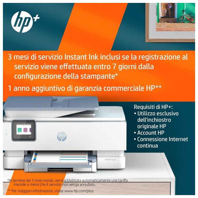 HP ENVY 7921e Stampante Getto Termico d'Inchiostro A4 4800x1200 DPI 15ppm Wi-Fi