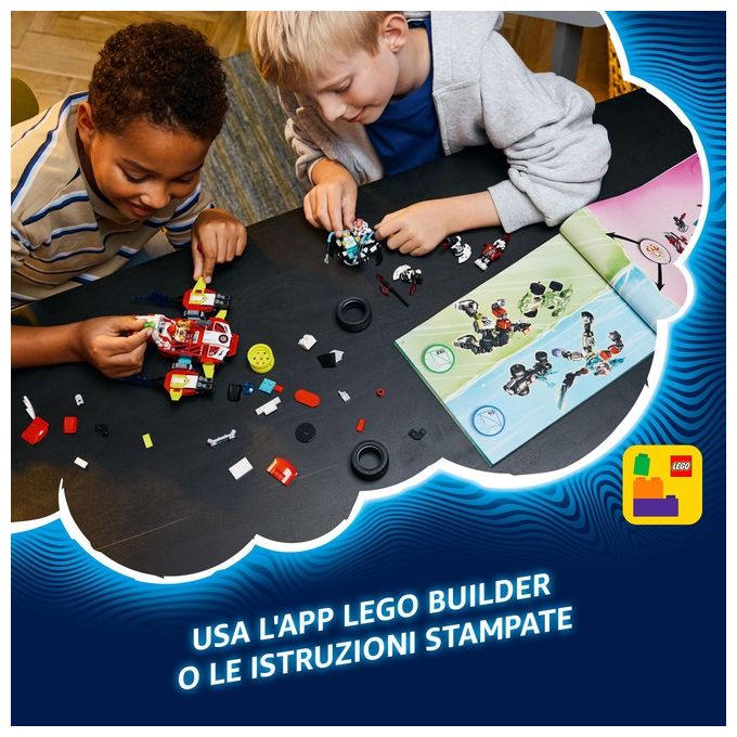 LEGO Set 71497 Costruzione Mech Tigre di Cooper e Bolide di Zero Dreamzzz