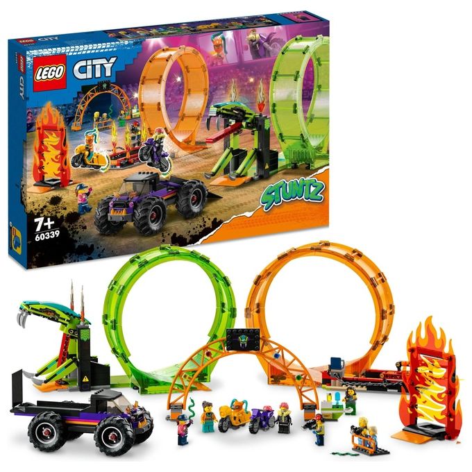 LEGO 60339 Arena delle acrobazie Set da costruzione 598 pezzi 7 minifigure colore Multicolore