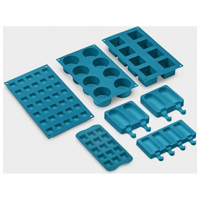Smeg SMOLD Set con 7 Stampi in Silicone per Gelati, Ghiaccioli e Ghiaccio