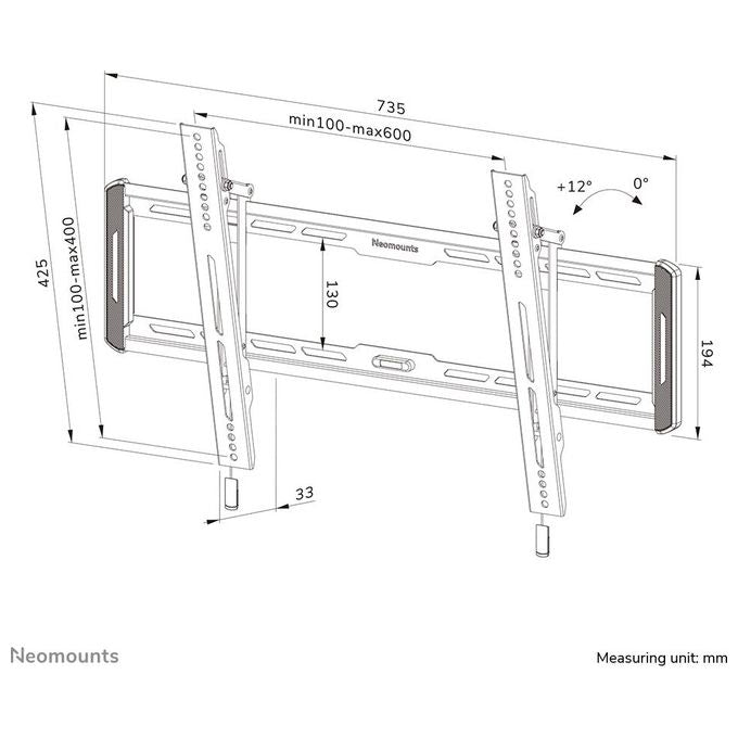 Neomounts by Newstar Supporto a Parete Wl35-550bl16