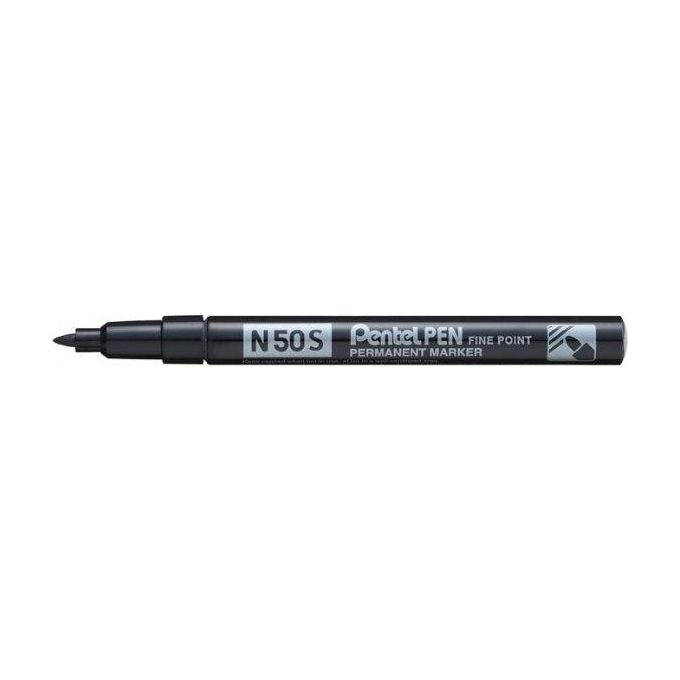 Pentel Confezione 12 Marcatori Punta Tonda Nero