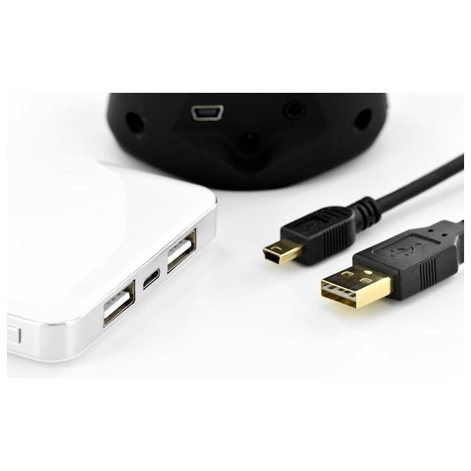 Digitus cavo usb - mini usb con spina ''a'' reversibile mt 1