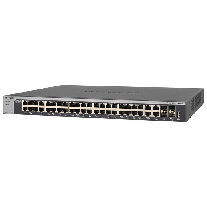 Netgear ProSAFE XS748T Switch L3 Lite intelligente 44 x 10GBase-T + 4 x 10 Gigabit SFP+ desktop, montabile su rack