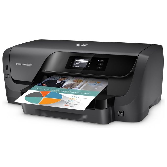 [ComeNuovo] Hp Stampante Inkjet Multifunzione Officejet pro 8210 Risoluzione 2400 x 1200 DPI A4 Wi-Fi Nera