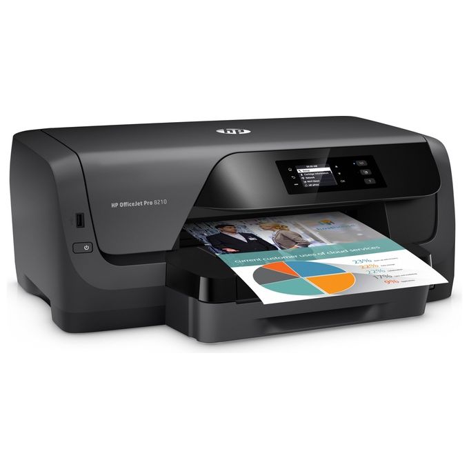 [ComeNuovo] Hp Stampante Inkjet Multifunzione Officejet pro 8210 Risoluzione 2400 x 1200 DPI A4 Wi-Fi Nera