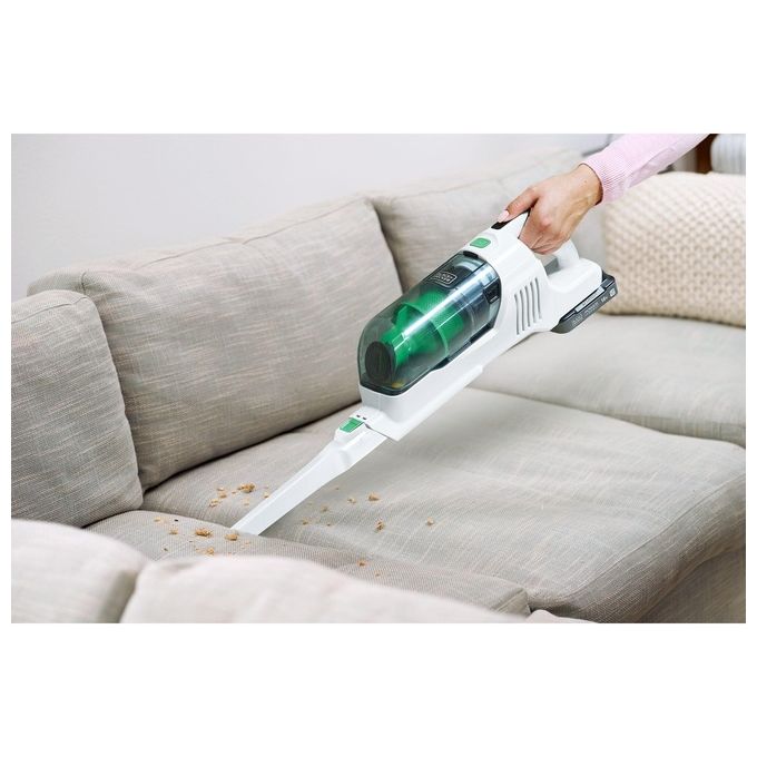 Black+Decker Reviva Scopa Elettrica senza Filo senza Sacco Bianco