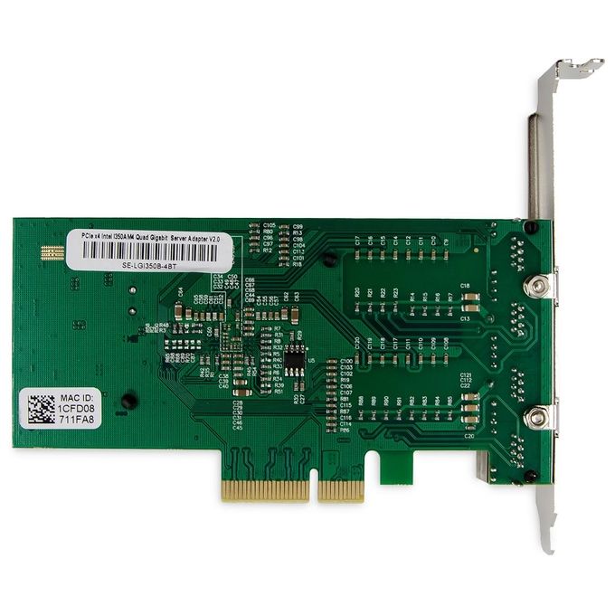 Digitus Scheda di Rete Gigabit Ethernet a 4 Porte Rj45 Pci Express Intel I350