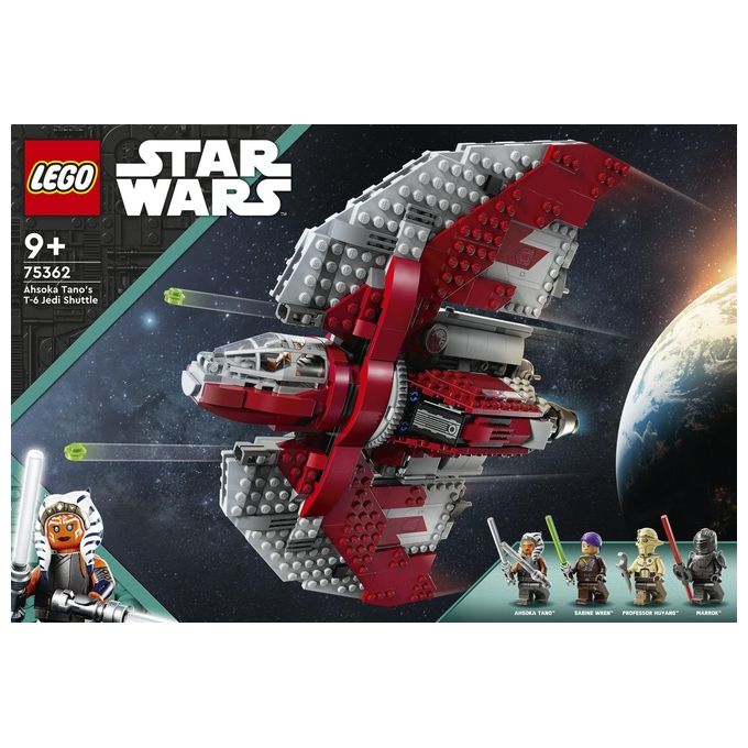 LEGO Star Wars 75362 Shuttle Jedi T-6 di Ahsoka Tano, Astronave Giocattolo con 4 Minifigure, Regalo della Serie Ahsoka