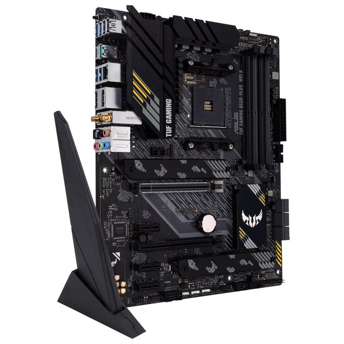 ASUS TUF Gaming B550-PLUS WiFi II Scheda Madre Gaming ATX, AMD B550, Socket AM4, DDR4, PCI 4.0, LAN Realtek 2.5Gb, WiFi 6 (802.11ax), 2xM.2, 6xSATA 6GB-s, 2xUSB 3.2 Gen 2, Aura Sync RGB, Nero