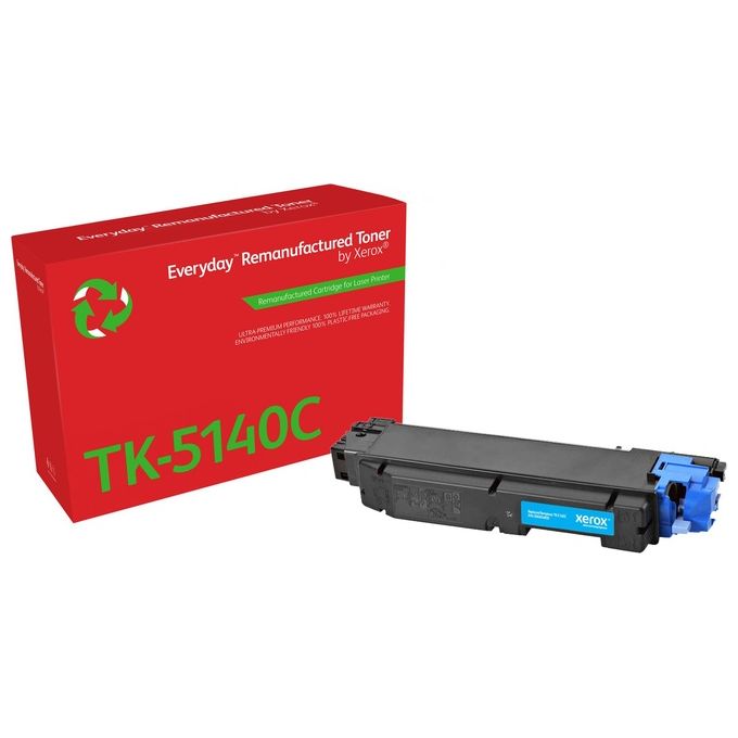 Everyday di Xerox Toner Rigenerato Ciano Compatibile con Kyocera Tk-5140c