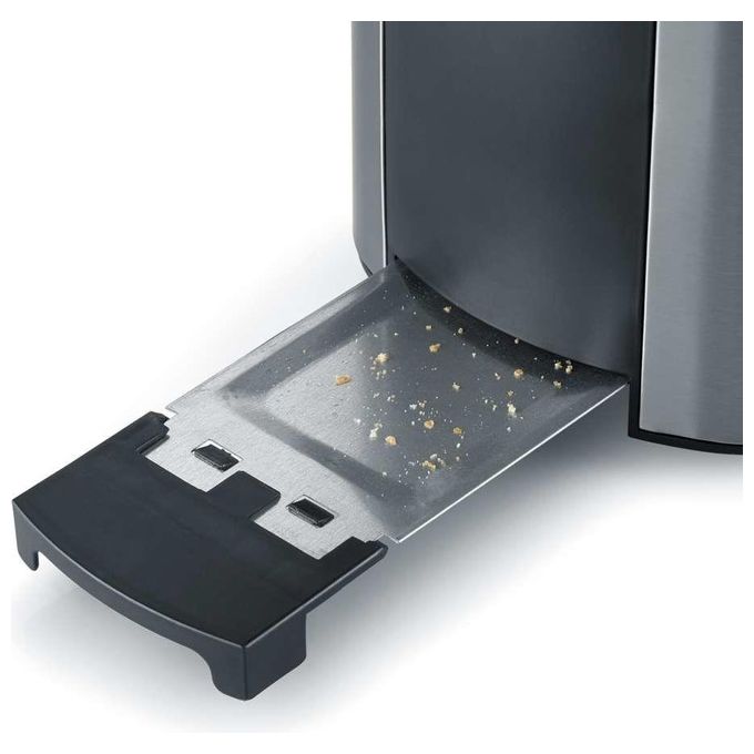 Severin AT 2589 Tostapane 2 Fette 800W Nero-Acciaio Inossidabile
